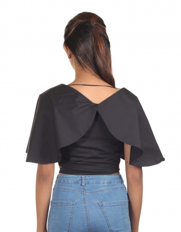 Caped Wrap Top